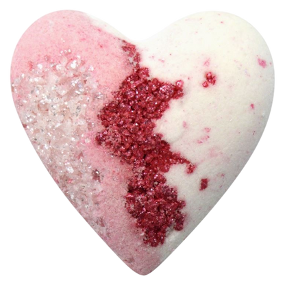 Rose Absolute Heart Geode Handmade Fizz & Foam Bath Bomb, 5.5oz