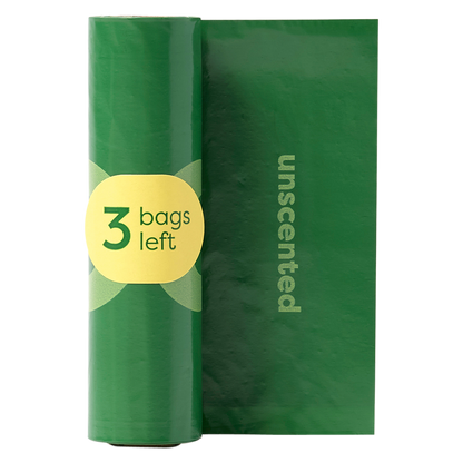Earth Rated Dog Poop Bag Holder with Dog Poop Bags (1 Dispenser & 15 Bags)