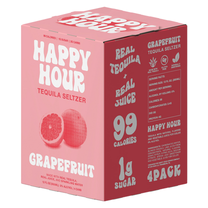 Happy Hour Tequila Grapefruit Seltzer 4pk 12oz Can 5.0% ABV