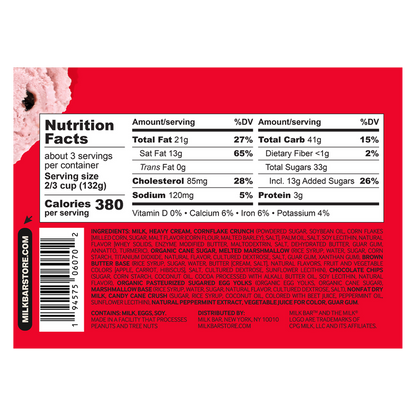 Milk Bar Candy Cane Cookies & Cream Pint 14oz