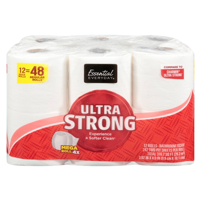 Essential Everyday 12ct Ultra Soft & Strong Bath Tissue