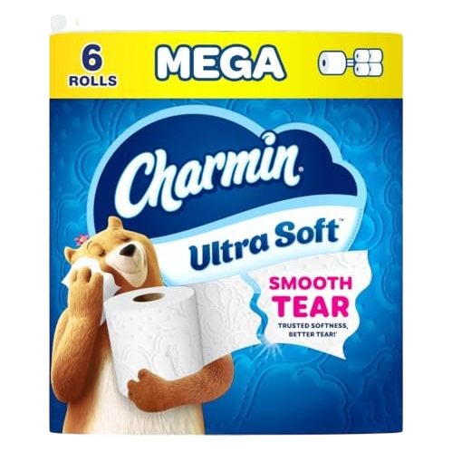 Charmin 6 Mega Rolls, Toilet Paper Ultra Soft