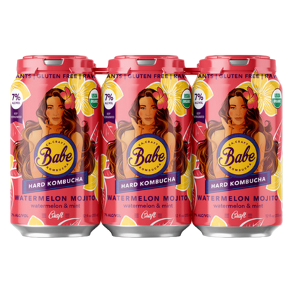 Babe Hard Kombucha Watermelon Mojito (6PKC 12 OZ)
