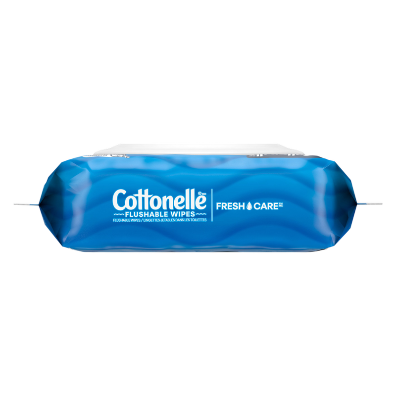 Cottonelle Fresh Care Flushable Wet Wipes, Adult Wet Wipes, 2 Flip-Top Packs, 42 Wipes Per Pack (84 Total Wipes)