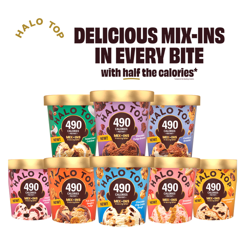 Halo Top Mix-In Caramel Dark Chocolate Cookie Crunch, 16 fl oz