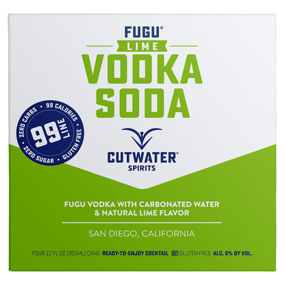 Cutwater Lime Vodka Soda 4pk 12oz can 5% ABV