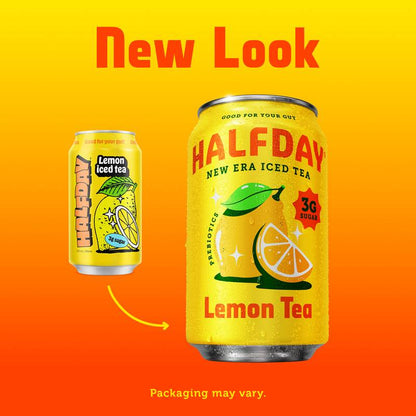 Halfday Lemon Prebiotic Iced Tea 12oz Can