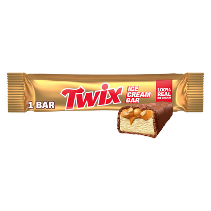 TWIX Ice Cream Bar Vanilla Caramel Chocolatey Cookie Dessert Bar, 3 Oz Bar