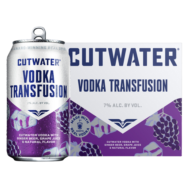 Cutwater Vodka Transfusion Grape 4pk 12oz