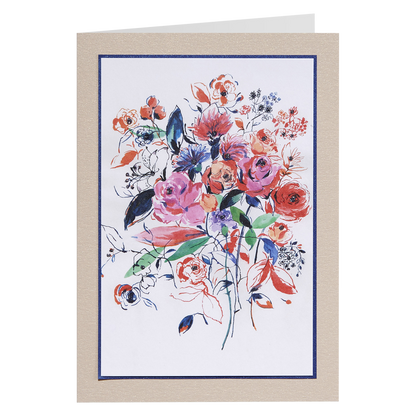 NIQUEA.D "Fine Art Floral" Blank Greeting Card 5x7 inches