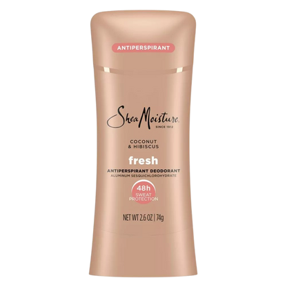 SheaMoisture Fresh & Clean Solid Antiperspirant & Deodorant, Coconut & Hibiscus, 2.6oz