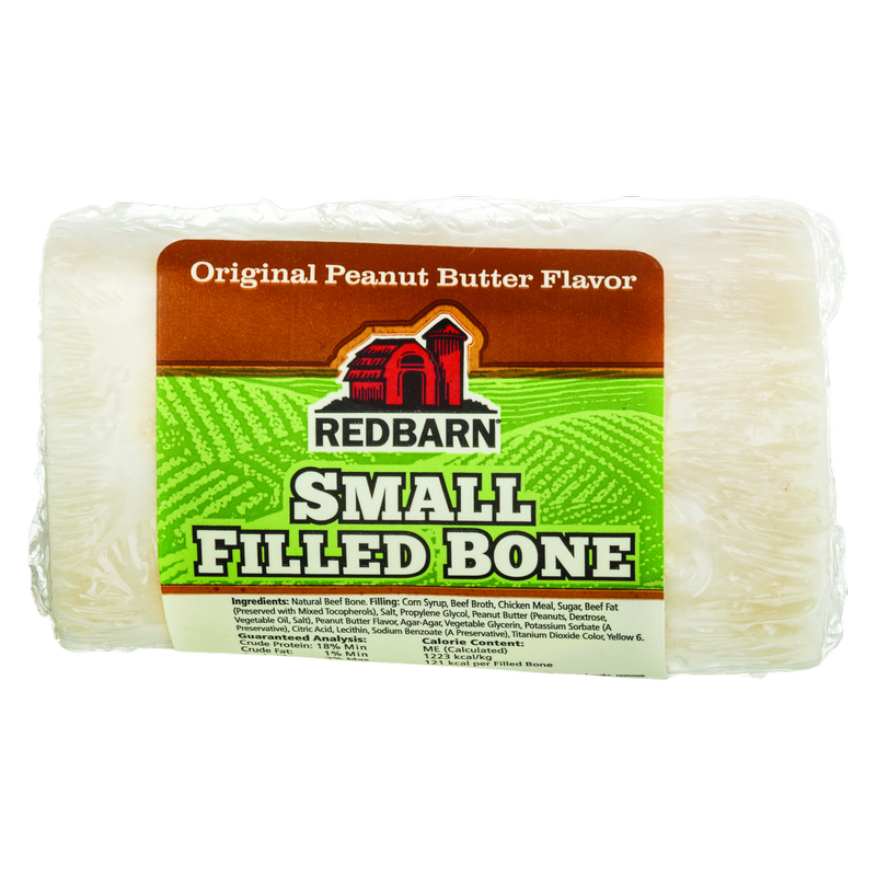 Redbarn Peanut Butter Filled Bone Dog Treat 3in