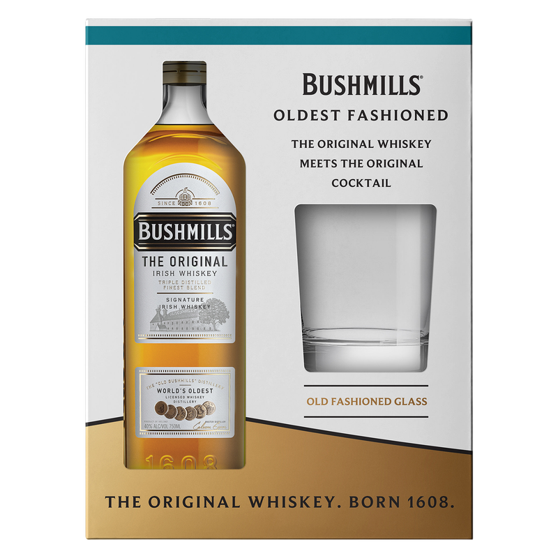 Bushmills Original with Rock Glass Irish Whiskey 750ml (80 Proof