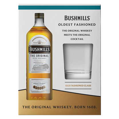 Bushmills Original with Rock Glass Irish Whiskey 750ml (80 Proof)