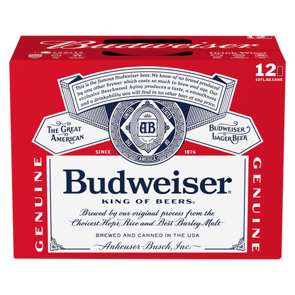 Budweiser 12pk 12oz Can 5.0% ABV