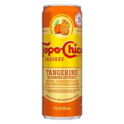 Topo Chico Sabores Tangerine with Ginger Extract Flavored Sparkling Water 8pk 12oz Can