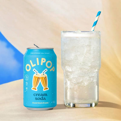 Olipop Cream Soda 12oz Can Shelf Stable