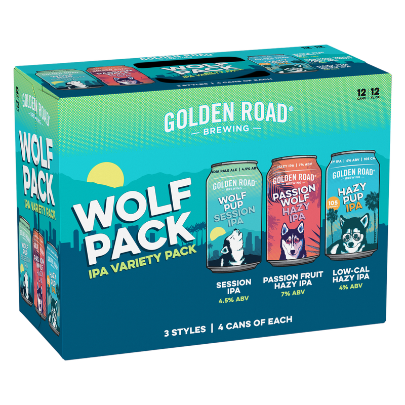 Golden Road Brewing Wolf Pack IPA Variety Pack 12pk 12oz Can
