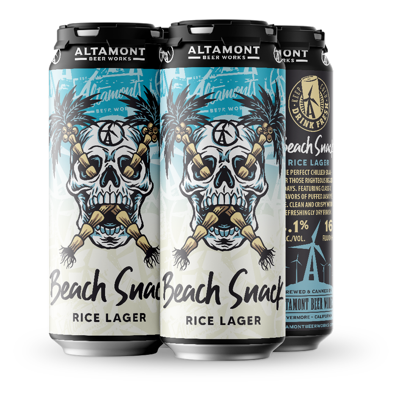Altamont Beach Snack Rice Lager 4pk 16oz Can