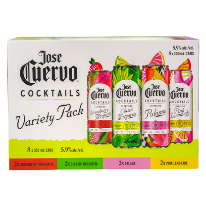 Jose Cuervo Sparkling Cocktail Variety Pack 8pk 12oz Can
