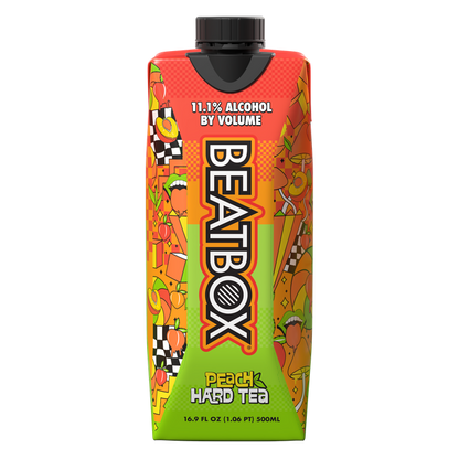 Beatbox Peach Hard Tea 500ml 11.1% ABV Wine-Based