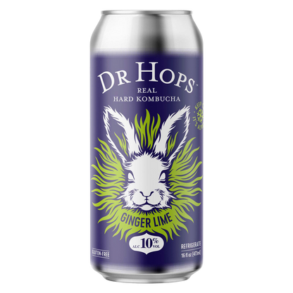 Dr Hops Kombucha Beer Ginger Lime Single 16oz Can