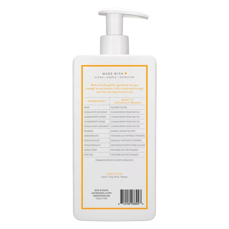 Native Shampoo, Almond & Shea Butter, 16.5 fl oz