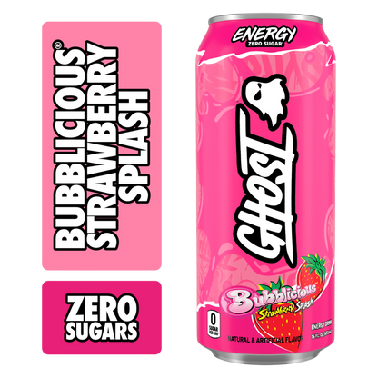 GHOST ENERGY Bubblicious Strawberry Splash 16oz Can