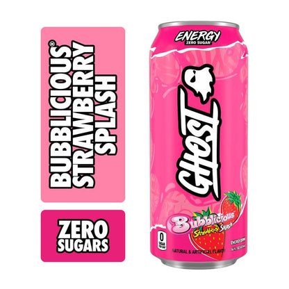 GHOST ENERGY Bubblicious Strawberry Splash 16oz Can