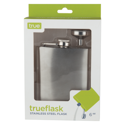 True Stainless Steel Flask with Funnel 6oz