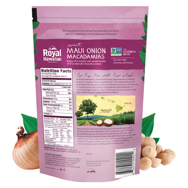 Royal Hawaiian Maui Onion Macadamia Nuts 5oz
