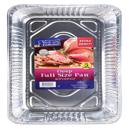 Full-Size Deep Aluminum Pan 5pk