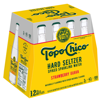 Topo Chico Hard Seltzer Strawberry Guava 12pk 12oz Btl 4.7% ABV