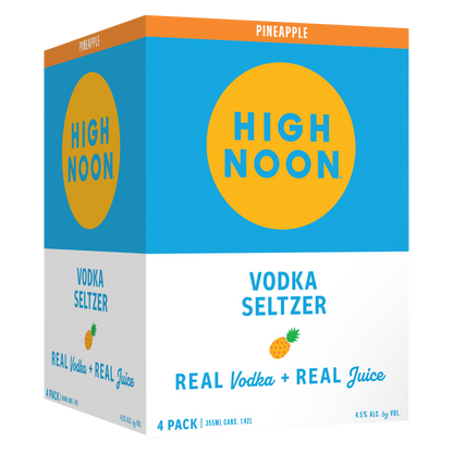 High Noon Pineapple Vodka Hard Seltzer 4pk 12oz Cans 4.5% ABV