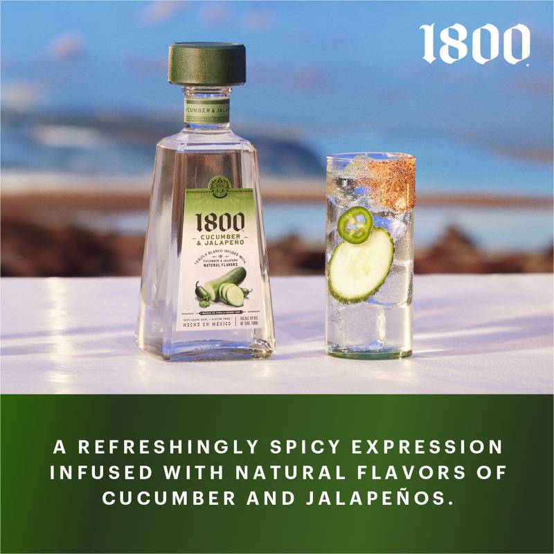 1800 Cucumber & Jalapeño Tequila 750ml (70 Proof) - 1800 – BevMo!
