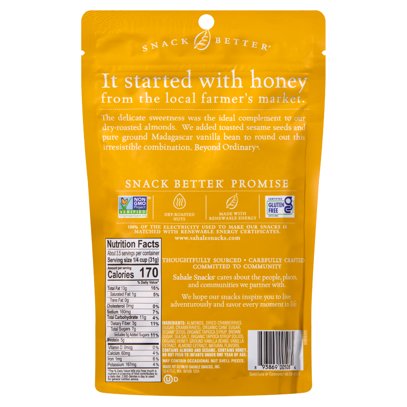 Sahale Honey Glazed Almonds Mix 4oz