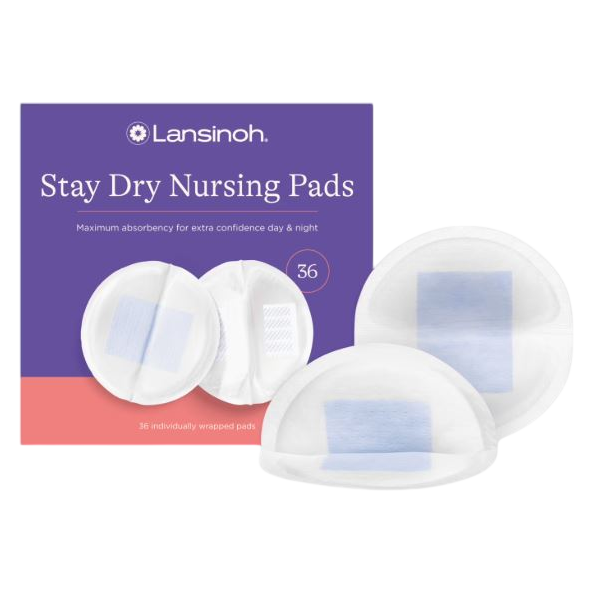 Lansinoh Stay Dry Disposable Nursing Pads for Breastfeeding, 36 Count