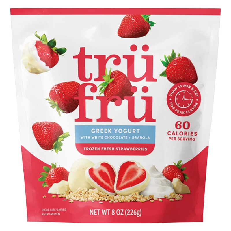 Tru Fru Frozen Greek Yogurt Strawberries 8oz