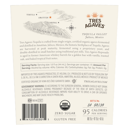 Tres Agaves Reposado Tequila 750ml
