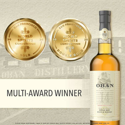 Oban 14 Year Old Single Malt Scotch Whisky, 750 mL (86 Proof)