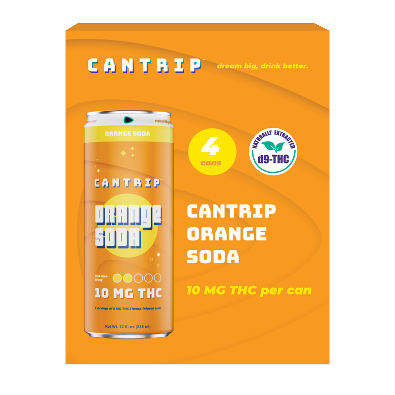 Cantrip Orange Soda 10mg THC Soda 4pk 12oz Can