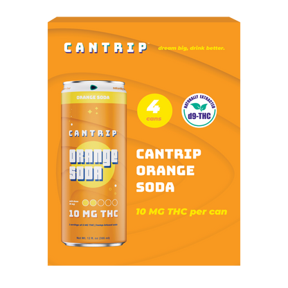 Cantrip Orange Soda 10mg THC Soda 4pk 12oz Can
