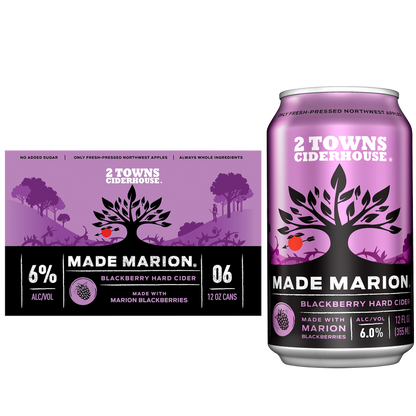 2 Towns Made Marion Cider 6pk 12oz Can