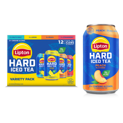 Lipton Hard Iced Tea Variety Pack 12pk 12oz Can 5% ABV - Lipton