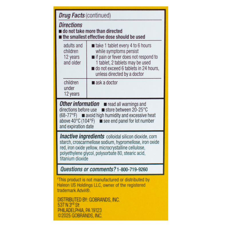 Goodnow Pain Relief Ibuprofen 200 MG - 100 tablets