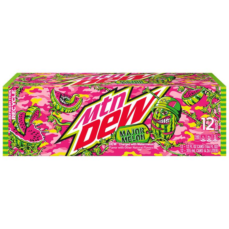 Mountain Dew Major Melon 12pk 12oz Can