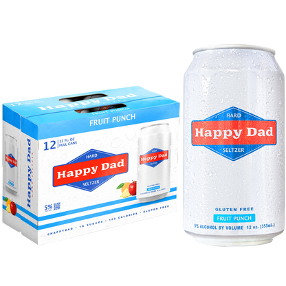 Happy Dad Hard Seltzer Fruit Punch 12pk 12oz Can 5.0% ABV