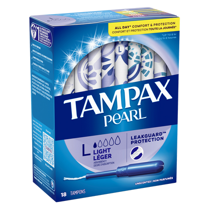 Tampax Pearl Light Tampons 18 Ct