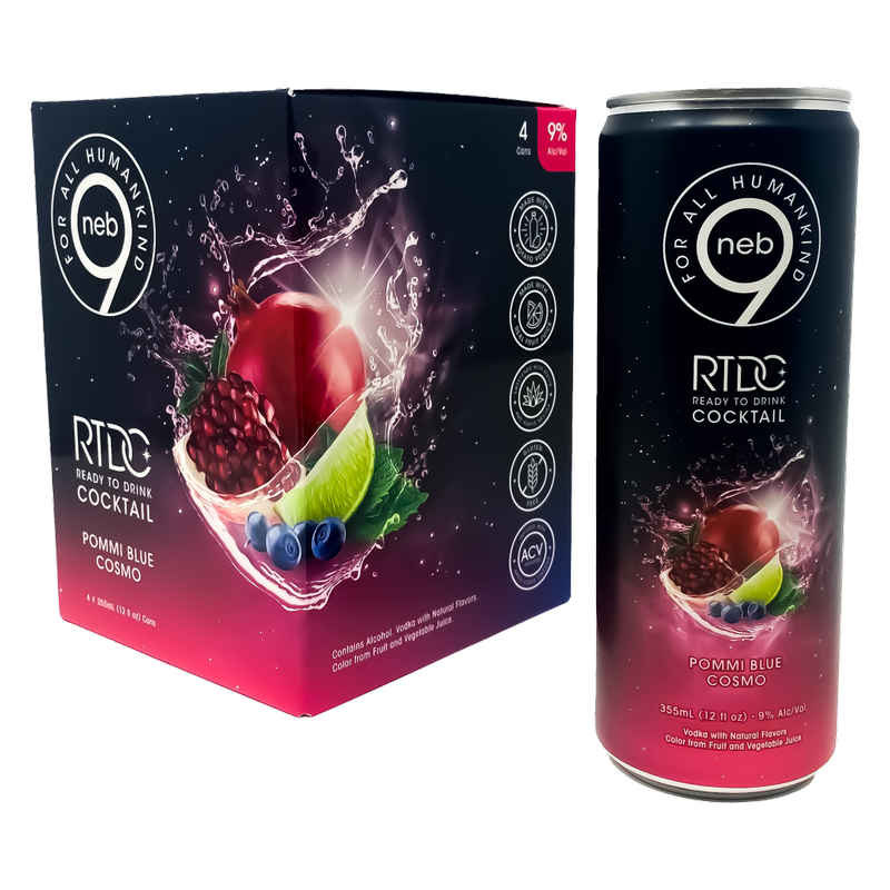 Nebula 9 Pommi Blue Cosmo 4pk 12oz Can