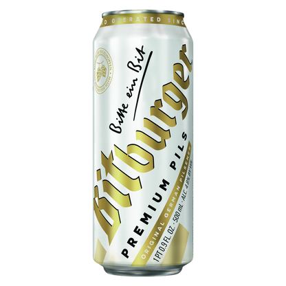 Bitburger Pilsner 4pk 16.9oz Can 4.8% ABV
